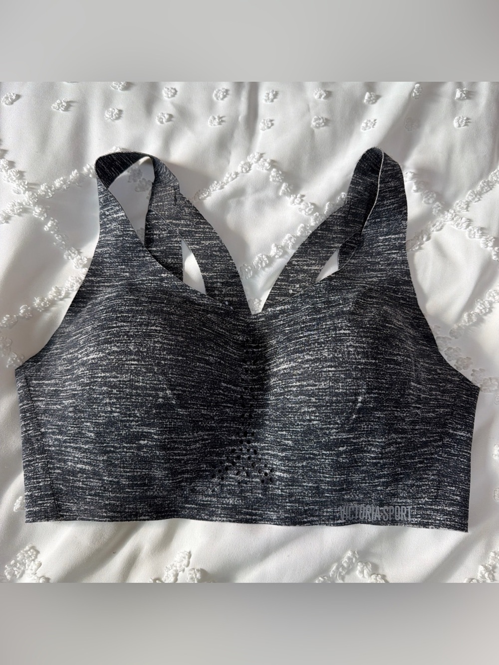 Victoria Sport Angel Max Bra 34D Space Gray Padded Non-Wire Yoga Workout Casual